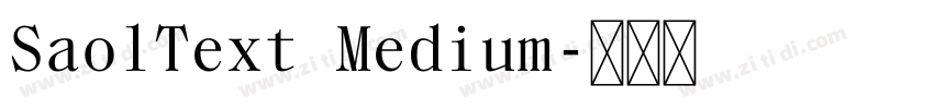 SaolText Medium字体转换